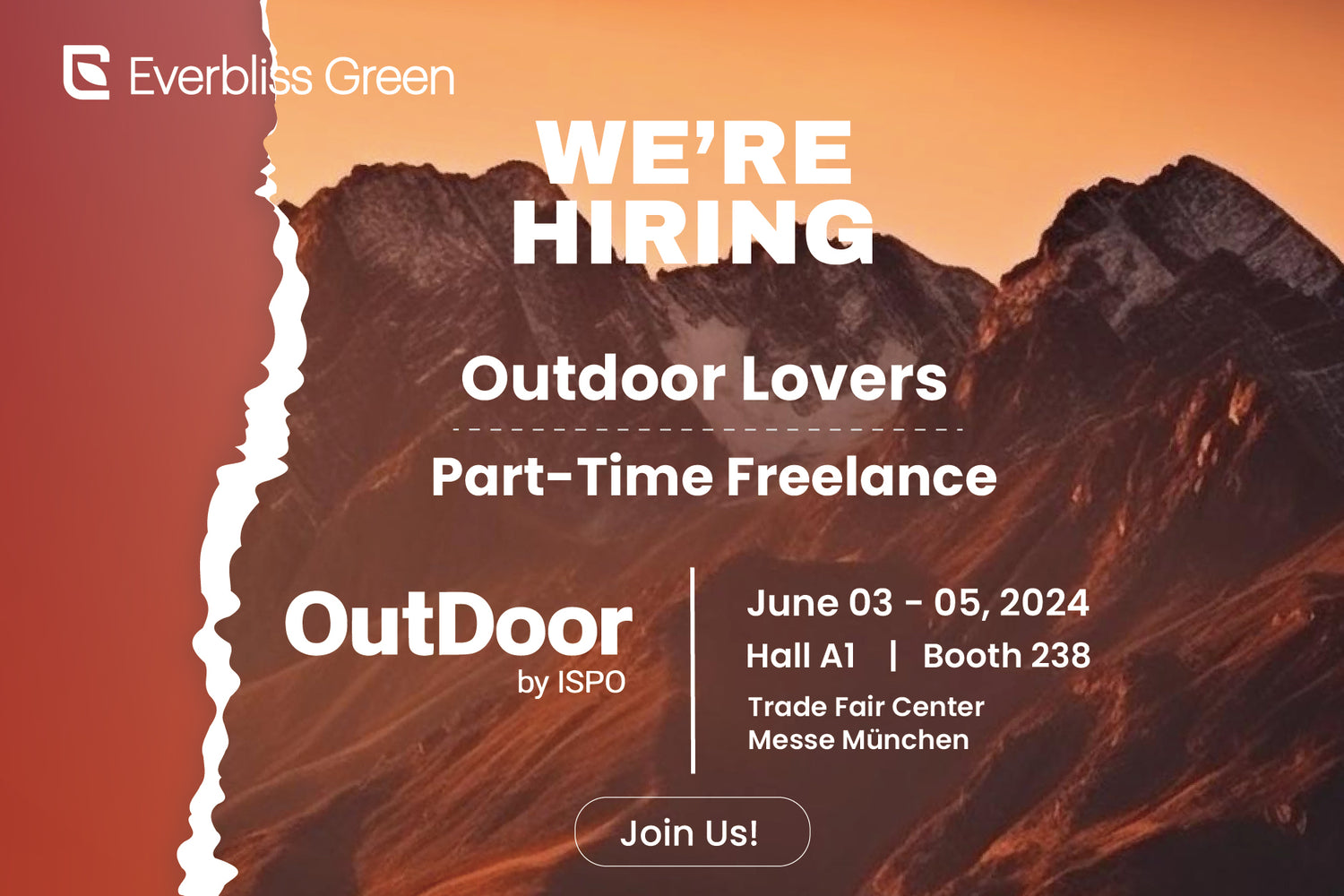 Join Us 🥰 Marketing freelance opportunity for OutDoor by ISPO 2024!