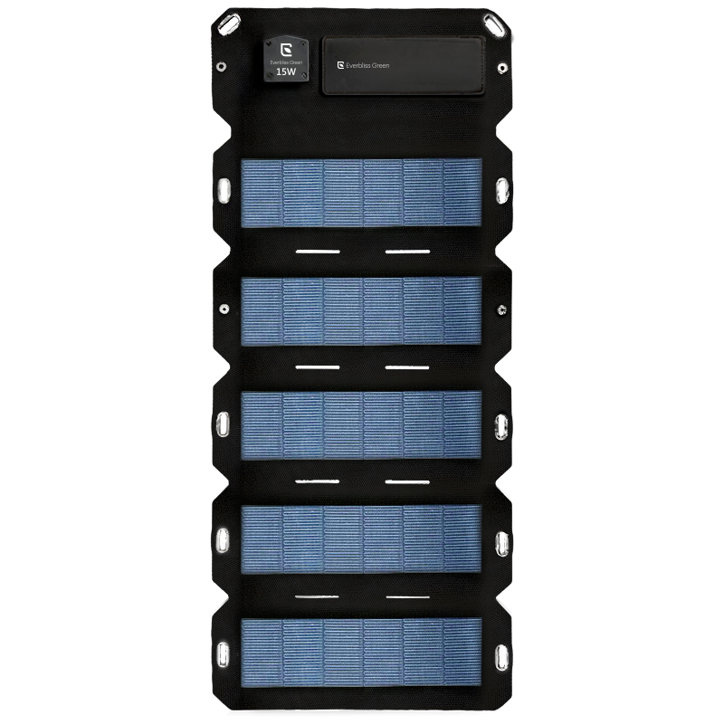 15W Portable/ 5-Folding Solar Panel