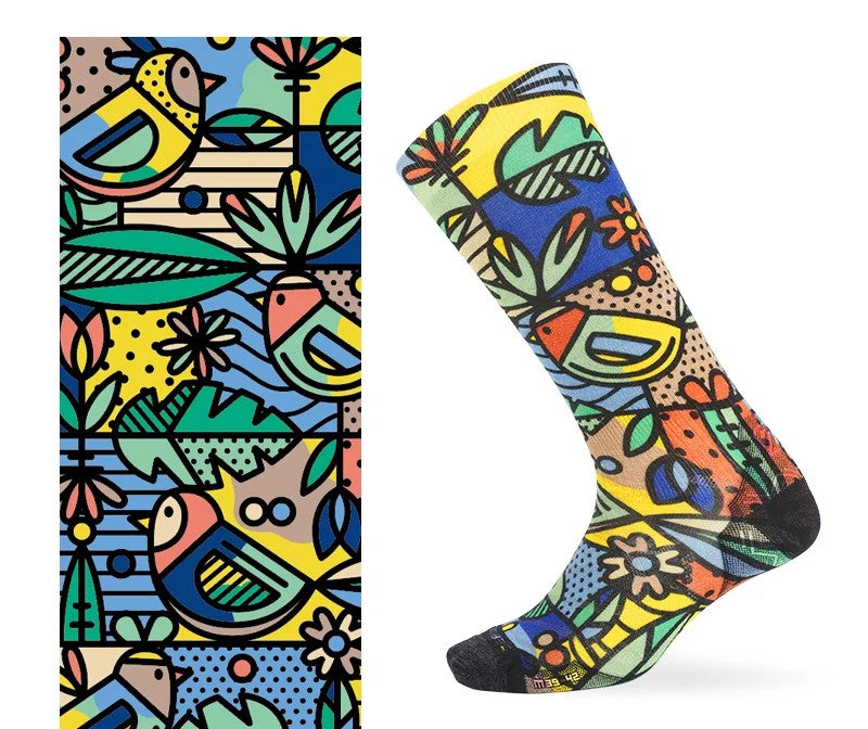 SKI PATTERN I Merino Wool Crew Socks