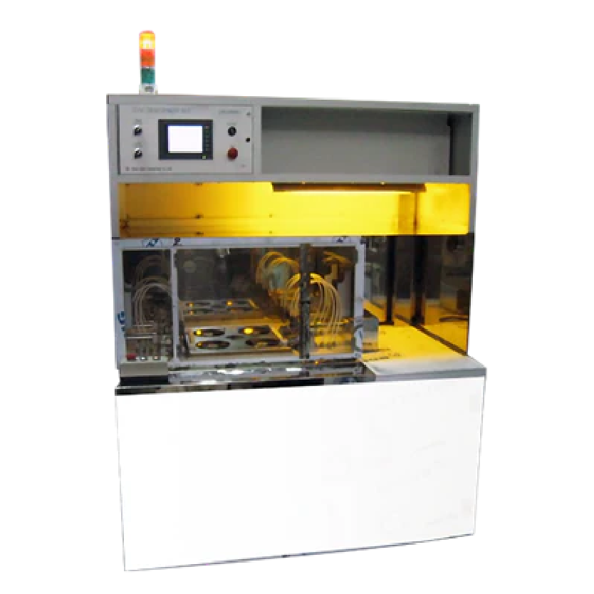 Semi-automatic four-axis developer