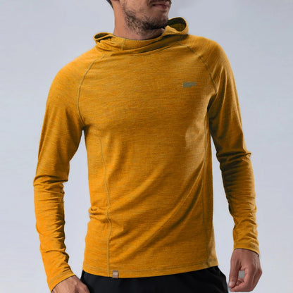 17.5 Micron Men‘s Long Sleeved Merino Wool Hoodie Shirt 150g