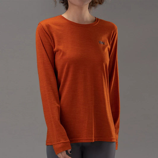 17.5 Micron Women Long Sleeved Merino Wool T-shirt 150g
